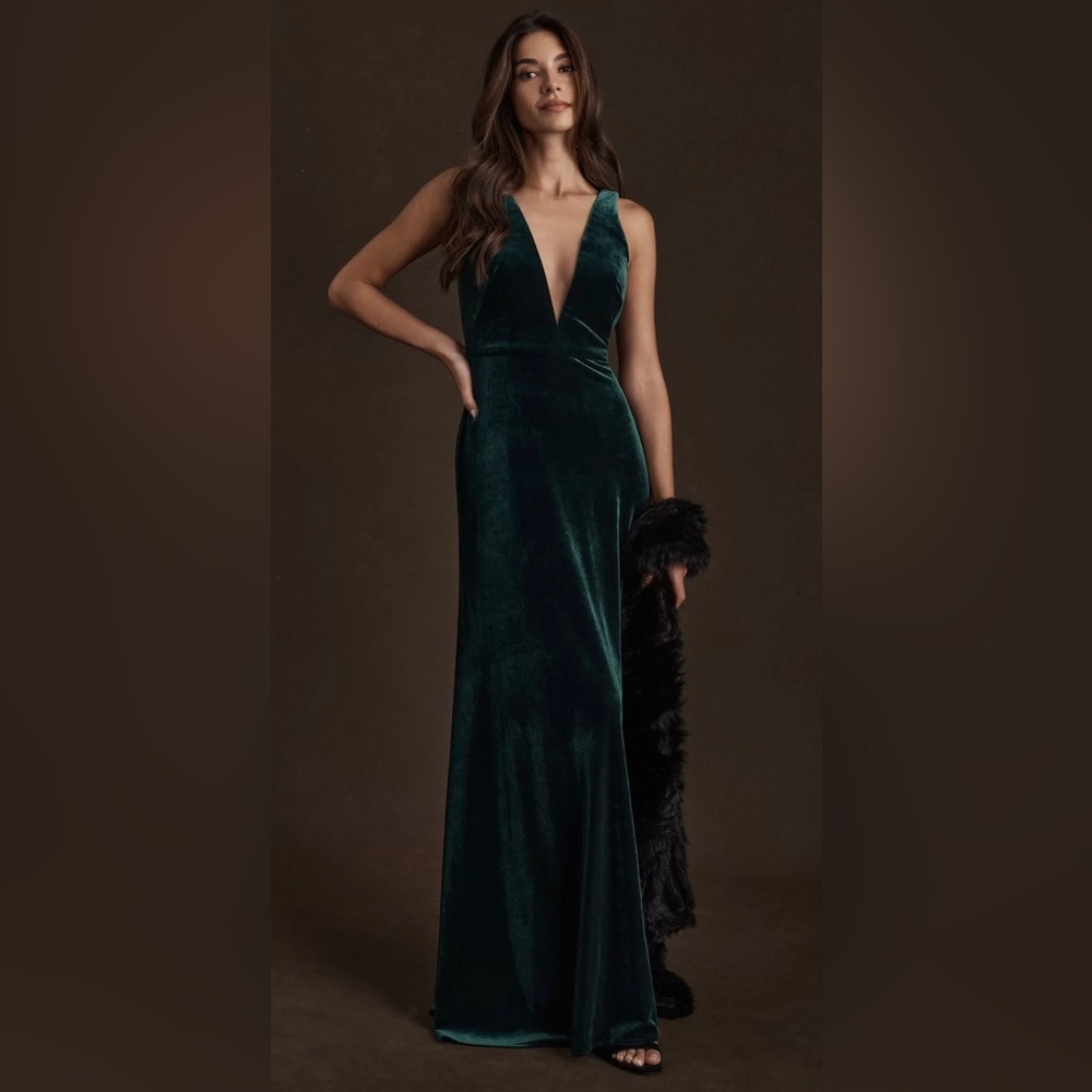 BHLDN Jenny Yoo Logan Velvet Dress